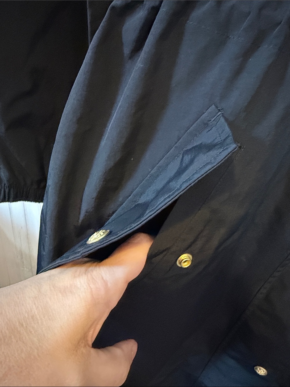 J CREW PERFECT RAINCOAT BLACK LARGE - Picture 6 of 8
